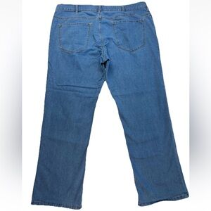 ActiveFlex Jeans Mens 44x32 Stretch Straight Leg Casual Light Blue Savane